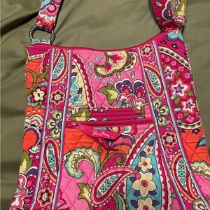 Vera Bradley Pink and Orange Paisley Crossbody Bag